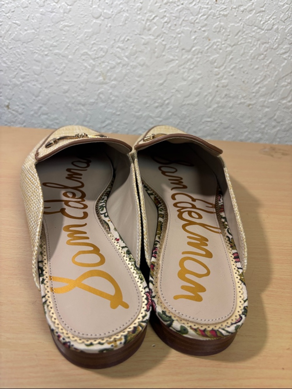 Sam Edelman Men's Cream Woven Slip-On Horsebit Loafers - Picture 4 of 9